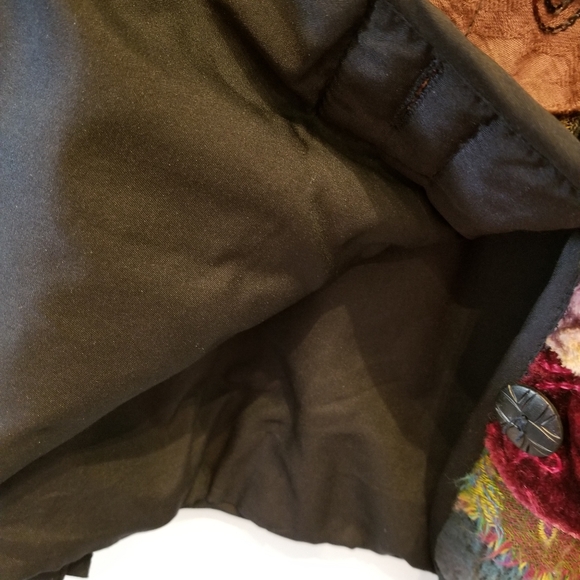 Retro Look Vest Top  Mixed Fabric Cropped Sleeveless Vest M - Picture 9 of 9